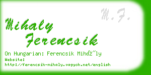 mihaly ferencsik business card